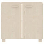 vidaXL Solid Wood Pine Sideboard HAMAR with 2 Doors, Honey Brown, Spacious Storage, Charming Design