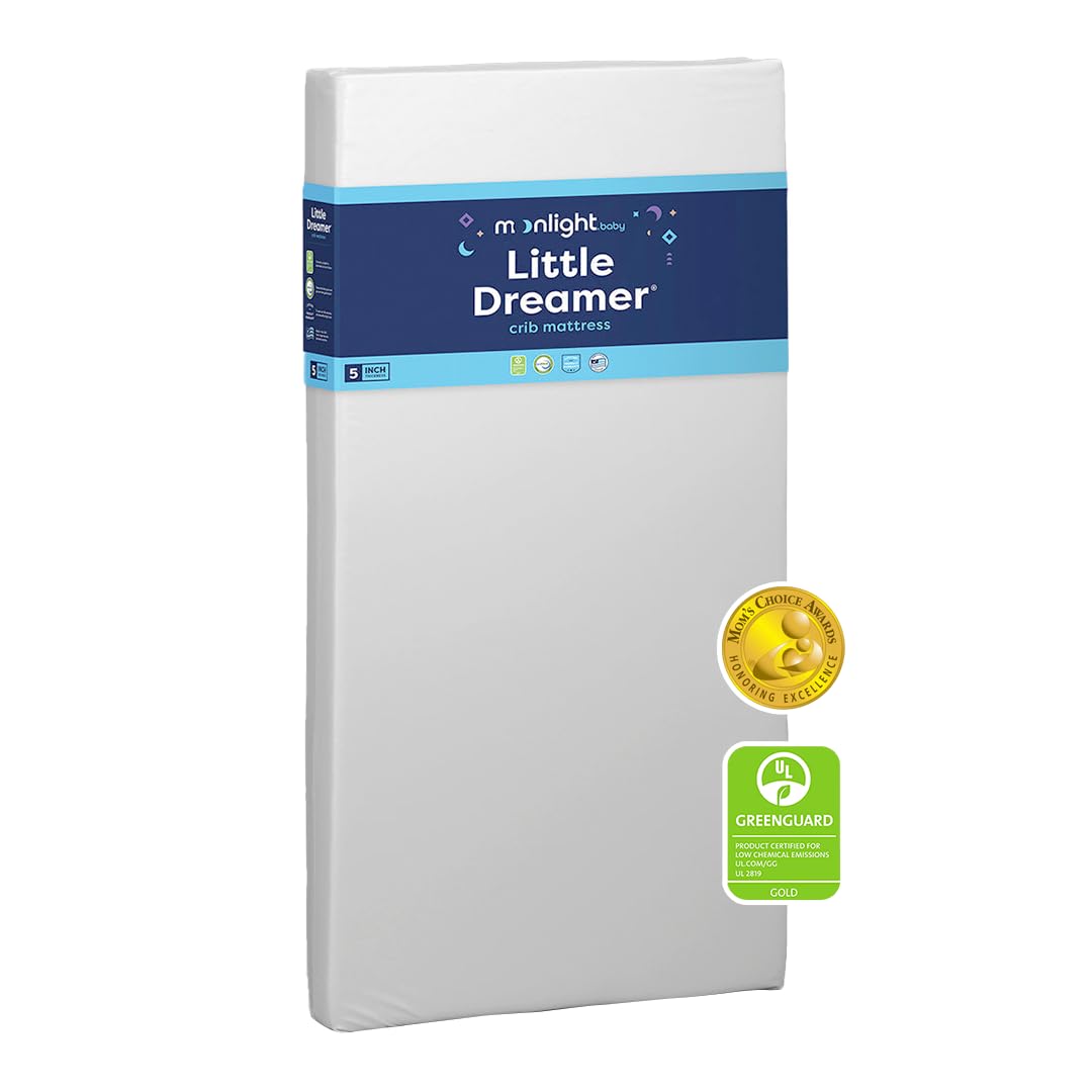 Moonlight Slumber Little Dreamer Crib Mattress - Dual-Sided, 2-Stage Baby And Toddler Mattress With Plush And Firm Layers And Wa