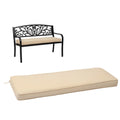 Aoodor Patio Bench Cushion Outdoor Olefin Fabric Slipcover Sponge Foam 46.5    X 17.7    X 3    - Charcoal