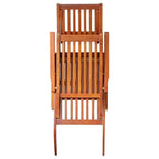 vidaXL Solid Acacia Wood Patio Deck Chair with Footrest and Cushion Garden Outdoor Sun Lounger Sun Bed Day Bed Wooden Adjustable Foldable