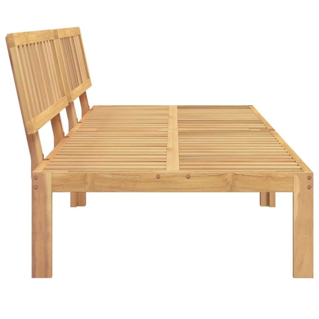 vidaXL Patio Pallet Middle Sofas - Modular Outdoor Furniture 2 Pcs in Solid Wood Acacia for Garden, Patio, Terrace - 47.2 x 36.2 x 27.2 Inches