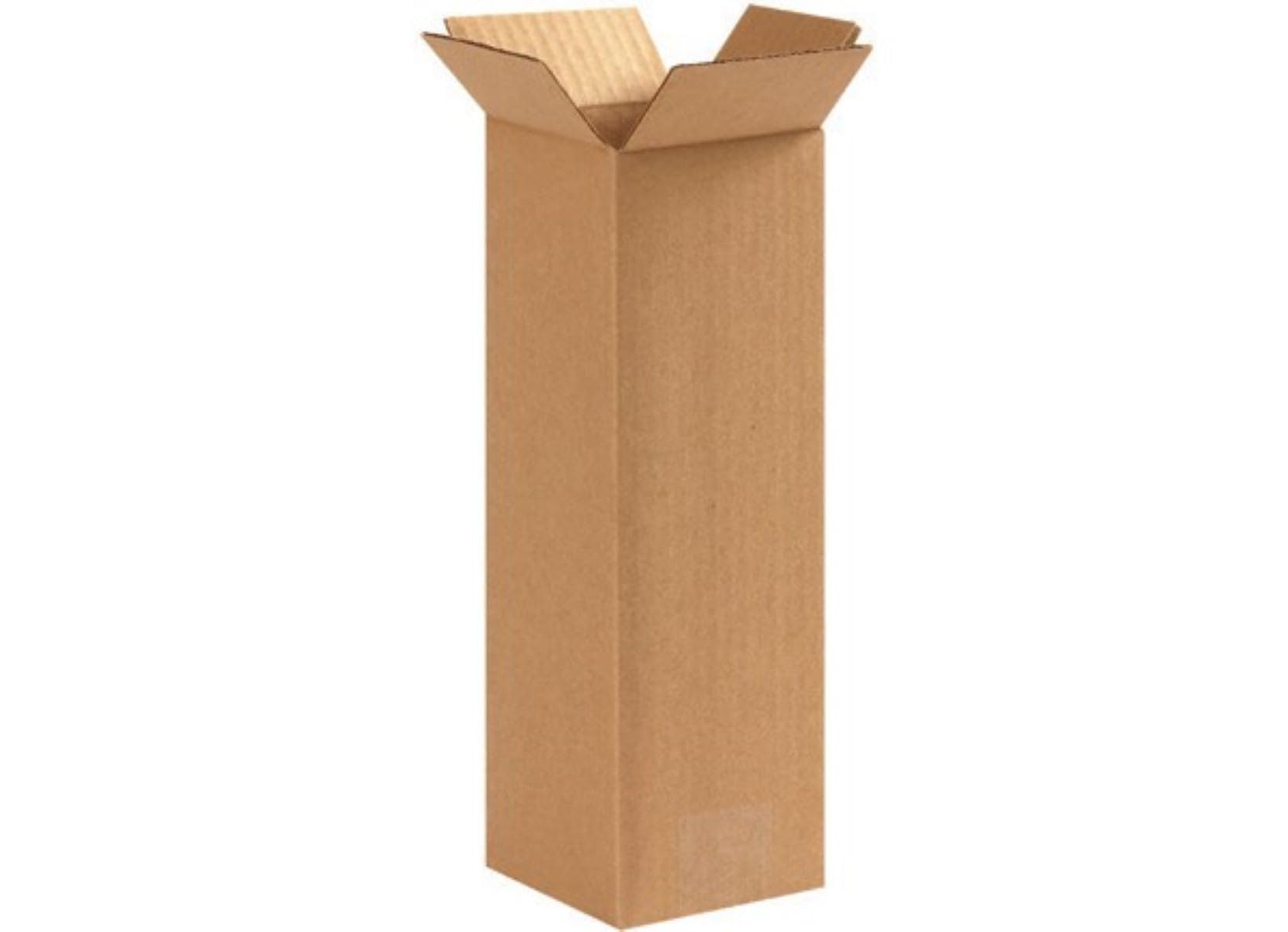 Secure Seal - 4X4X12 Pack Of 100 Corrugated Cardboard Packing Shipping Mailing Moving Carton Boxes
