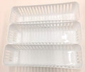 Greenbrier New Slim Plastic Storage Trays Pencil Baskets In White - Set Of 3 (Blue)