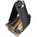 Woodhaven Waterproof Firewood Log Carrier - Made In USA - Great For Moving Firewood To Fireplaces And Firepits - Heavy Duty Blac