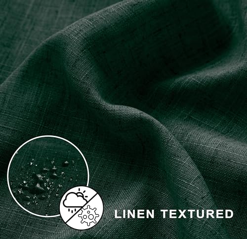 Koufall Stall Shower Curtain 36 X 72 Inch,Fabric Linen Half Size Small Shower Curtain For Rv Camper,Forest Green