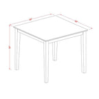 East West Furniture OXGR5-LWH-W 5 Piece Dining Room Furniture Set Includes a Square Kitchen Table and 4 Dining Chairs, 36x36 Inch, Linen White