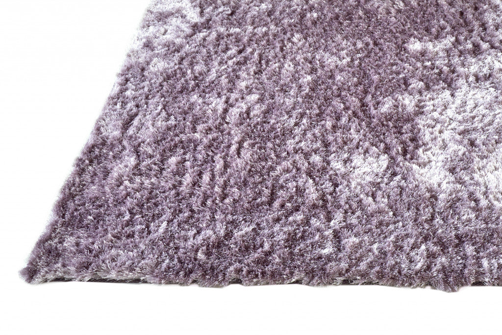 HomeRoots 511002 10 ft. Purple Shag Hand Tufted Handmade Round Area Rug
