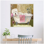 Sylvie Tiny Bubbles Framed Canvas by Mary Sparrow