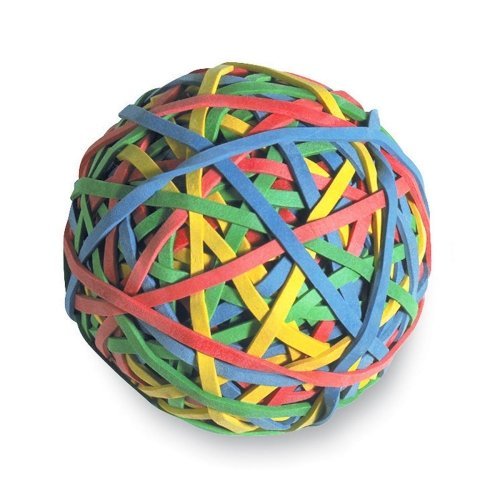 Wholesale Case Of 25 - Acco Rubber Band Balls-Rubber Band Ball, 275/Ball, No. 33, 3-1/3', Assorted