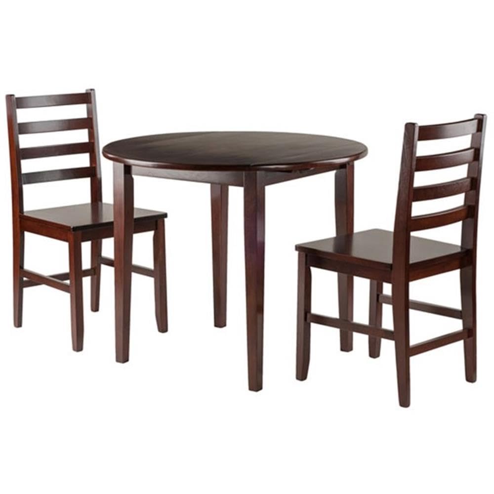 Winsome Clayton 3-Pc Set, Drop Leaf Table & 2 Chairs, Walnut