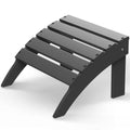 Greenvines Adirondack-Ottoman | Folding | Hdpe Plastic | Outdoor Footrest | All Weather | Foot Rest | Foot Stool | Grey | For Adirondack Chair | For Patio Backyard Pool