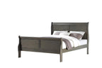 Acme Louis Philippe Queen Bed in Dark Gray