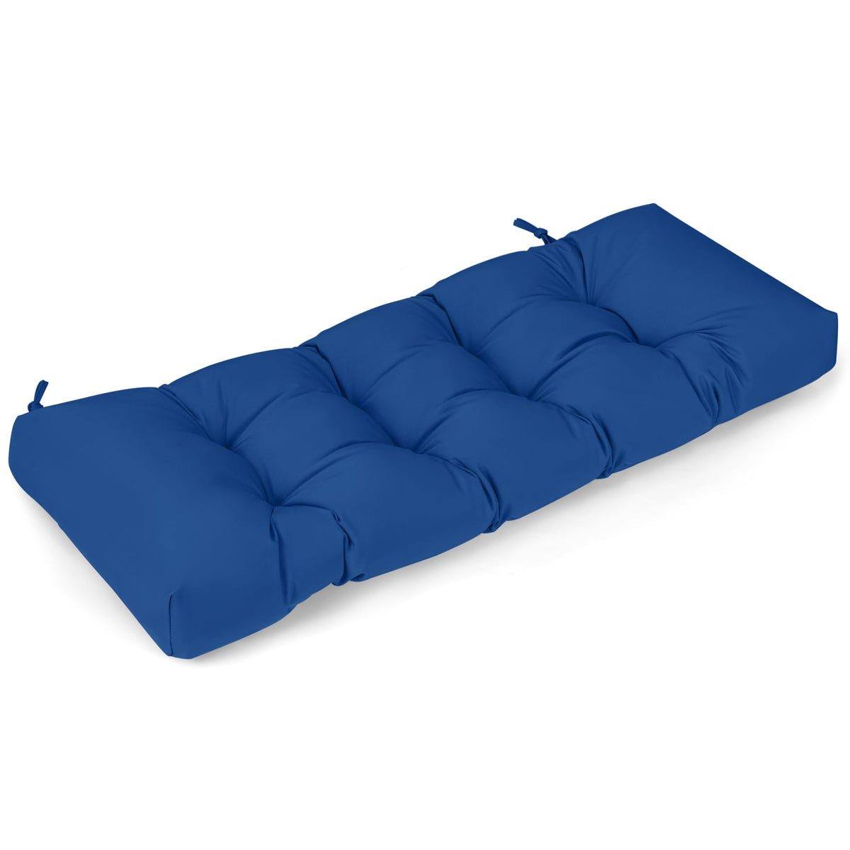 Sutteles Bench Cushion, Waterproof Tufted Memory Foam Cushion With Non-Slip Ties, Bench Cushions For Outdoor/Indoor (Blue, 48X18