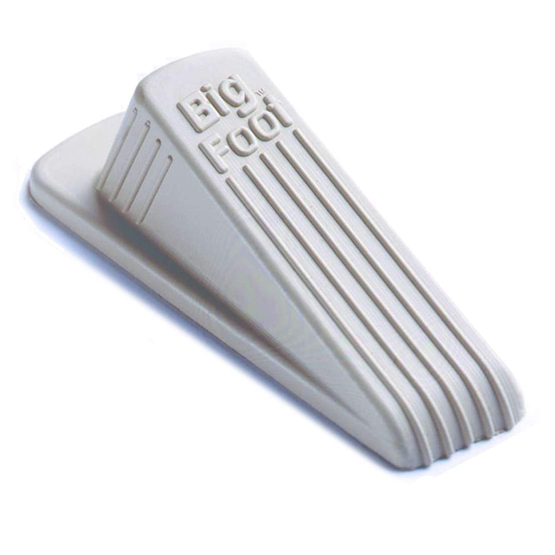 Master Caster Big Foot Doorstop, No Slip Rubber Wedge, 2.25W X 4.75D X 1.25H, Beige