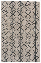 HomeRoots 511834 8 x 11 ft. Black Taupe & Gray Wool Geometric Hand Tufted Handmade Stain Resistant Rectangle Area Rug