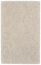 HomeRoots 511870 8 x 11 ft. Tan & Ivory Wool Geometric Hand Tufted Handmade Stain Resistant Rectangle Area Rug