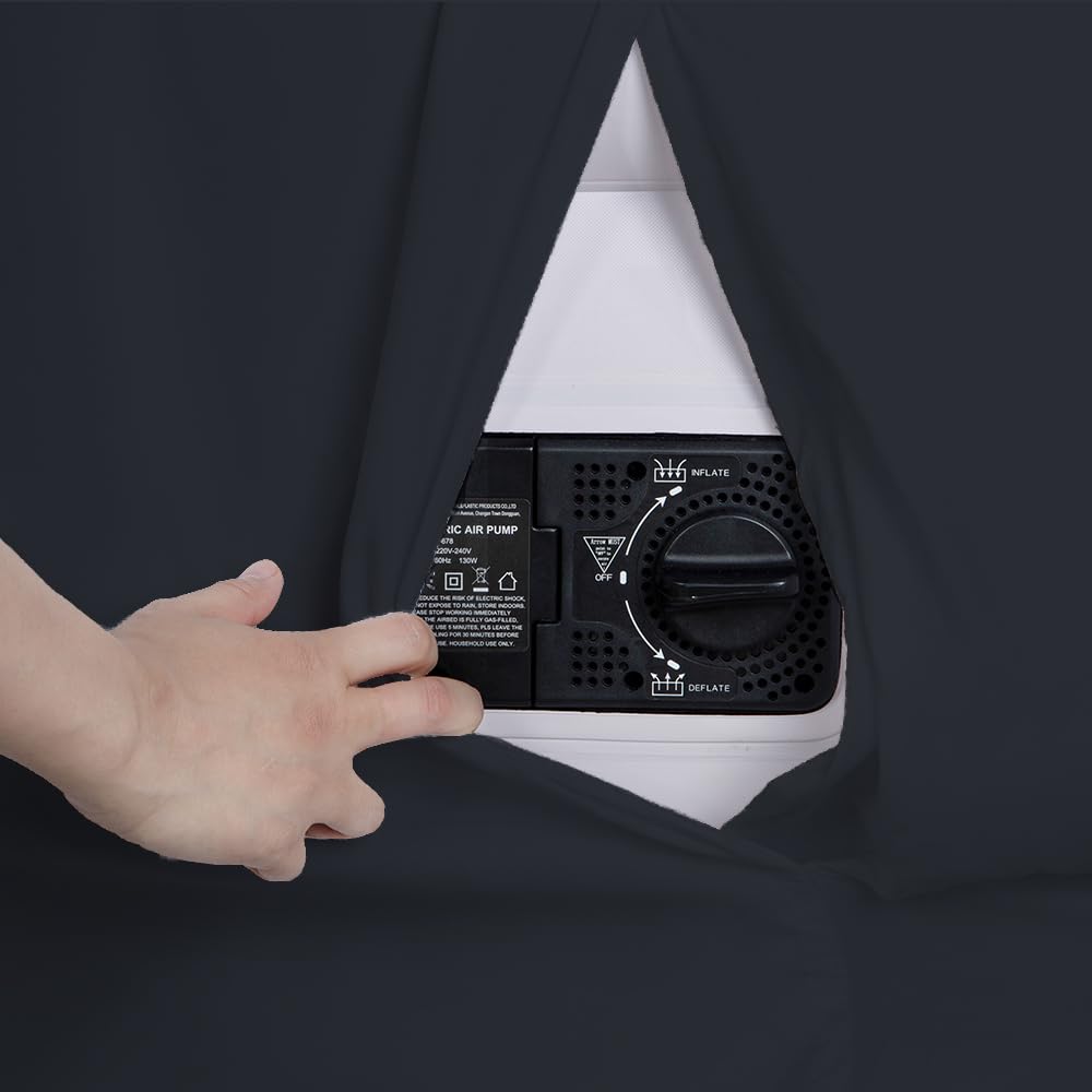 Bedecor Air Bed Sheets For Mattress Cover Removable Bed And Elastic Band Super Soft And Breathable & Deep Up To 21'' Black King