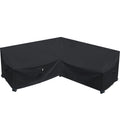 Flexiyard Heavy Duty Outdoor Sectional Sofa Cover, Waterproof 600D Patio Sectional Couch Cover, Lawn Patio Furniture Cover (Midn