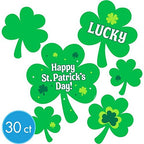 St. Patrick'S Day Printed Paper Mega Value Pack Cutouts - 5'', 7'', 9'', 12'' (Pack Of 30) - Stunning & Vibrant Design - Perfect