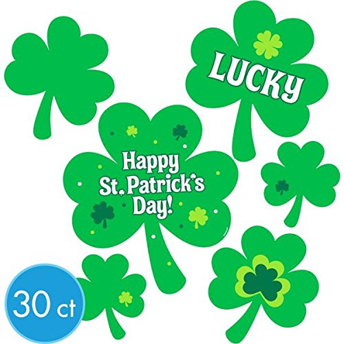 St. Patrick'S Day Printed Paper Mega Value Pack Cutouts - 5'', 7'', 9'', 12'' (Pack Of 30) - Stunning & Vibrant Design - Perfect