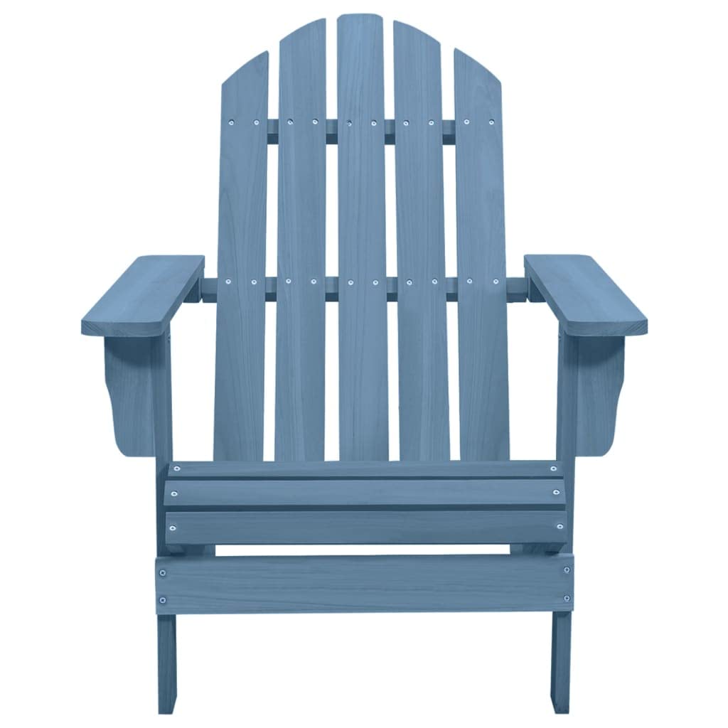 vidaXL Patio Adirondack Chair - Solid Fir Wood Construction, Ergonomically Designed, Sturdy Frame, Weather Resistant, Easy Assembly, Outdoor Seating - Vibrant Blue