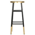 Safavieh Home Collection Emery Black and Dipped Gold Leaf 30-inch Barstool