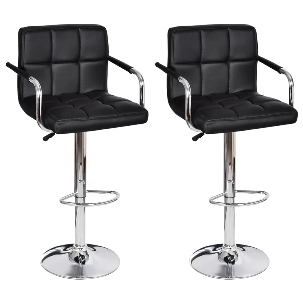 vidaXL Bar Stools 2 Pcs, Height Adjustable Bar Seat, Counter Height Stools, Island Stools for Pub Dining Room, Industrial Style,