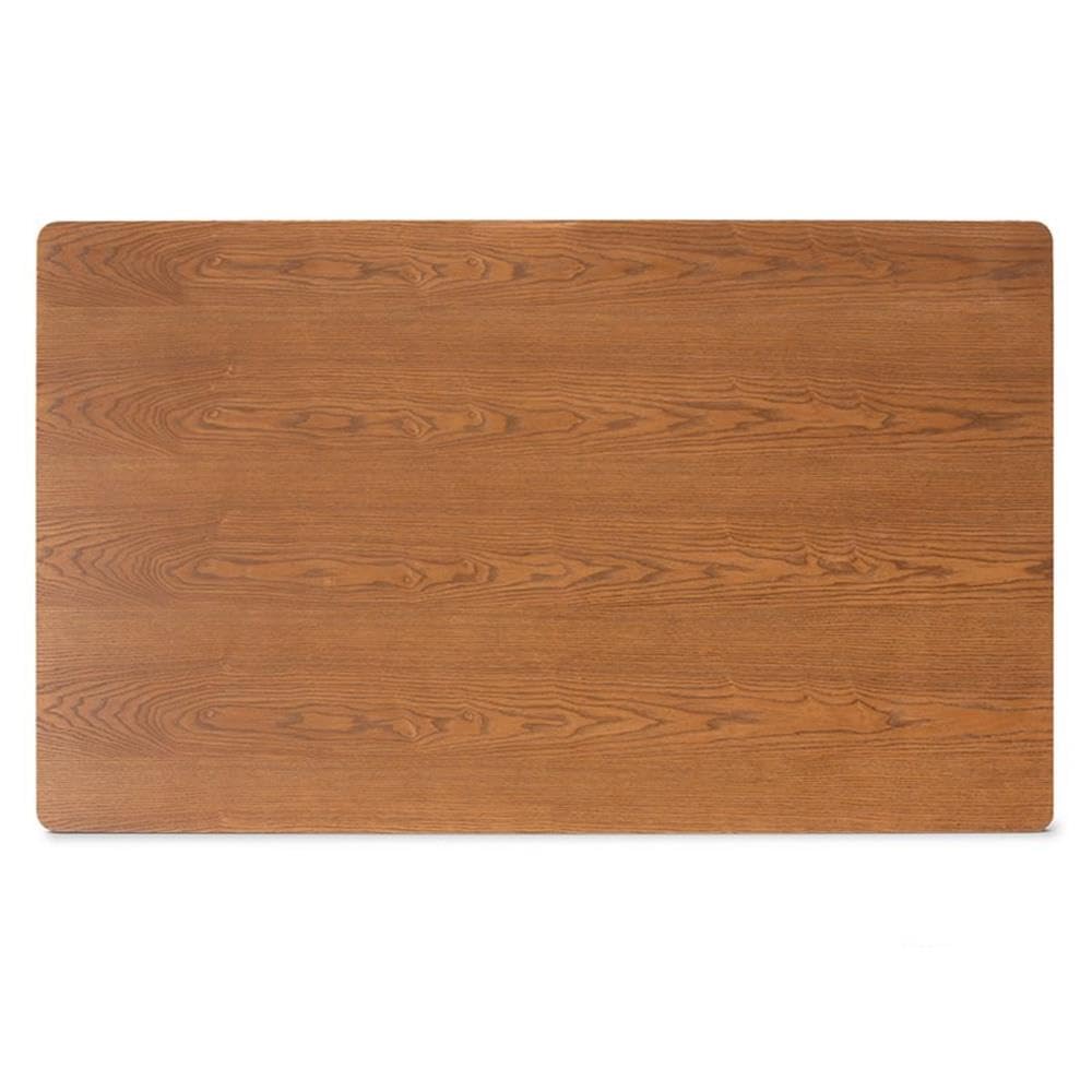 Baxton Studio Dorina Mid-Century Modern Gravel Fabric Upholstered and Walnut Brown Finished Wood 5-Piece Dining Set