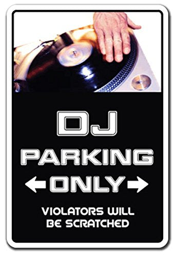 SignJoker] DJ ~Sign~ Parking Records Turn Tables Mixer disc Jockey Wall Plaque Decoration