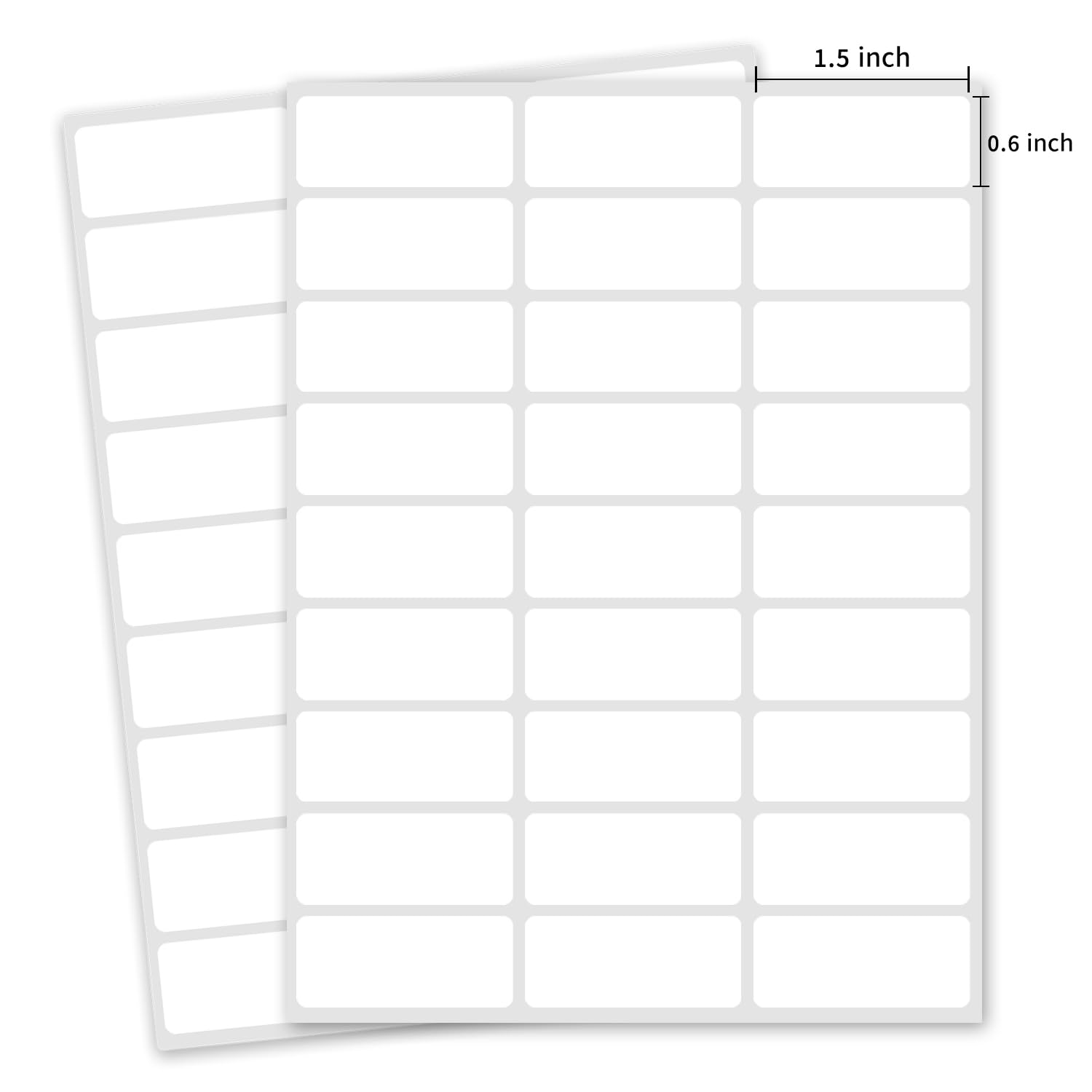 Yeachlaing 0.6  1.5 Inch Removable Blank Freezer Labels,Water/Oil/Tear Resistant/Ink Won'T Smudge No Residue (405 Pcs,1 Bag)
