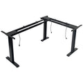 TOPSKY 3-Motor Electric Adjustable Standing and Sitting Computer Desk with 3 Legs for Home and Office 270lb Weight Capacity (Bla