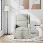 vidaXL Massage Recliner Chair for Living Room, Adjustable Recliner with 6-Point Vibration Massage, Home Theater Seating with Padded Seat Backrest & Side Pocket, Light Gray Velvet