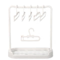 Doll Clothes Hanger Set, Mini White Garment Racks for Small Dolls Dress Up Shelf Storage Garment Closet Furniture Accessories fo