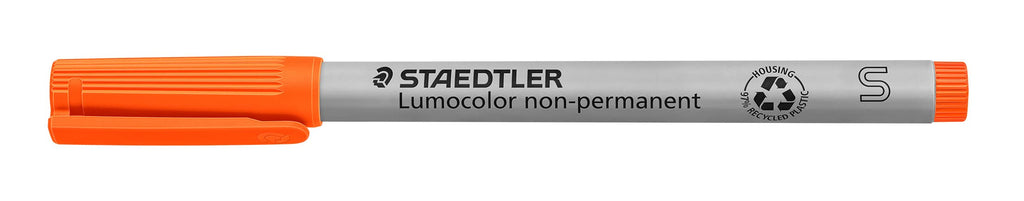 Staedtler 311-4 Lumocolor Universal Non Permanent Superfine Pens - Orange, Pack Of 10