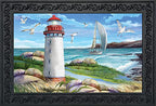 Briarwood Lane Coastal Lighthouse Summer Doormat Indoor Outdoor 30' X 18'