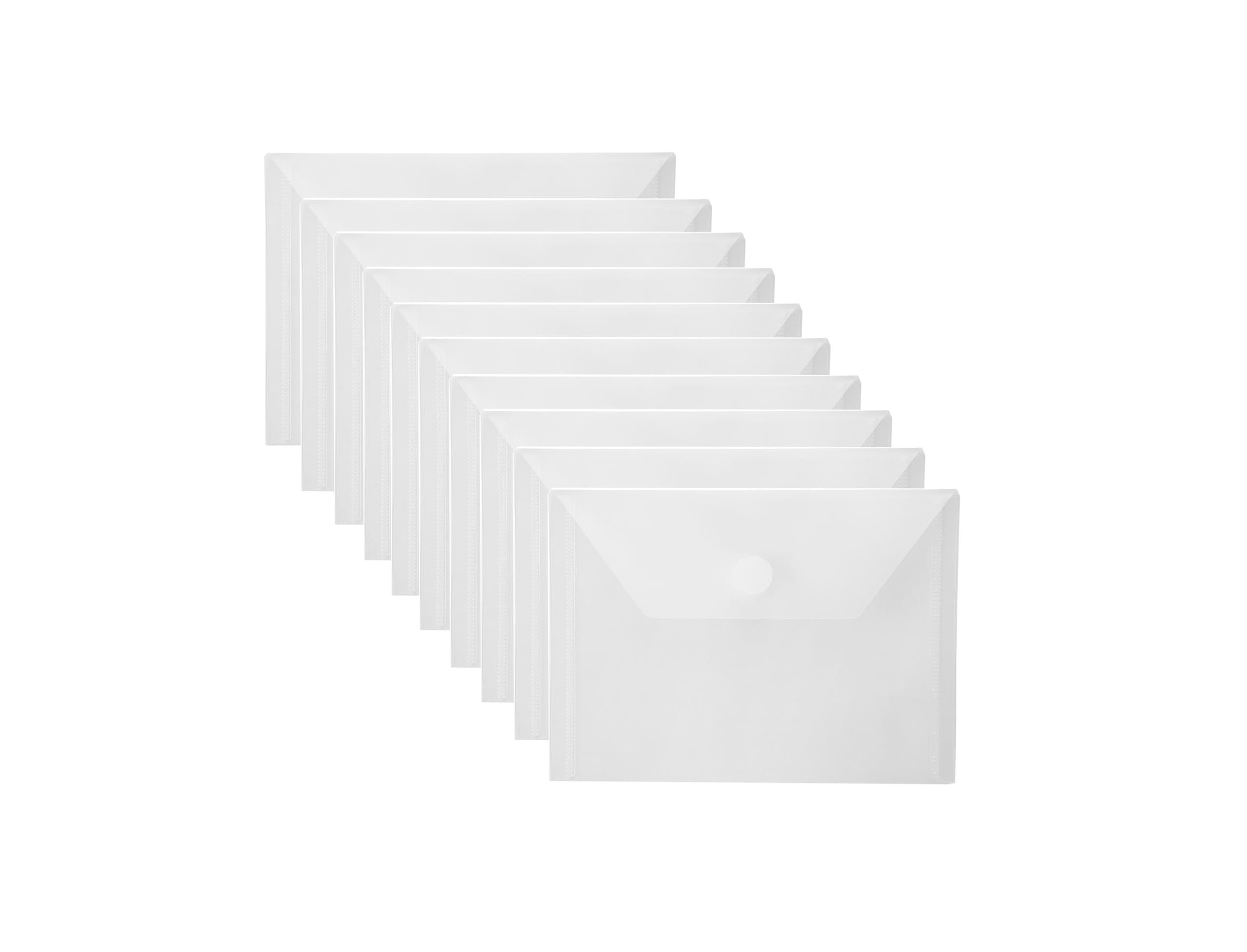 Yessart 4X6 Plastic Envelopes Hook Loop Closure Coupon Receipt Storage Holder 10 Pack (10 Pack)