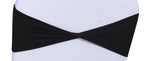 Mds Pack Of 100 Spandex Chair Sashes Bow Sash Elastic Chair Bands Ties Without Buckle For Wedding And Events Decoration Spandex Slider Sashes Bow - Black