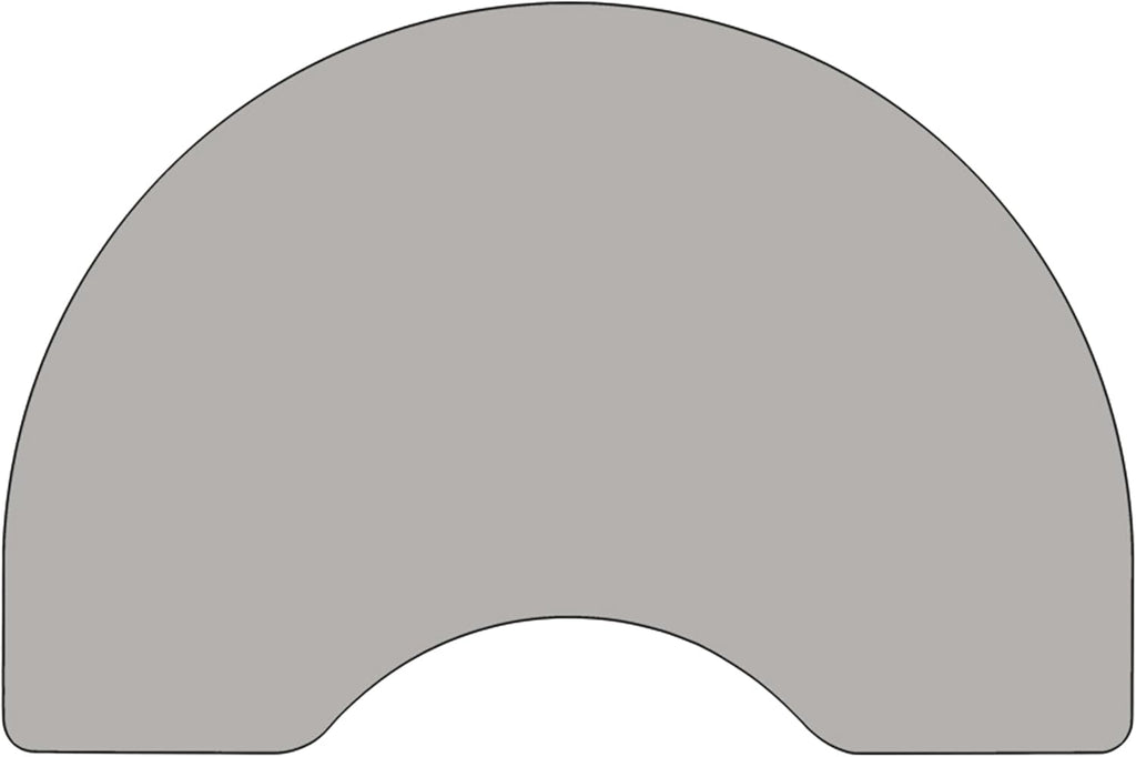 Mobile 48W x 72L Kidney Grey Thermal Laminate Activity Table - Height Adjustable Short Legs