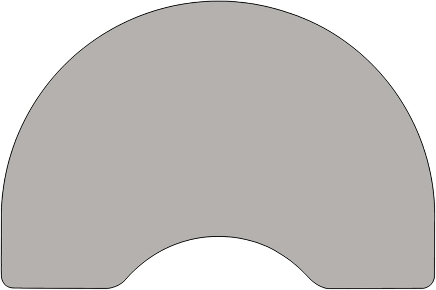 Mobile 48W x 72L Kidney Grey Thermal Laminate Activity Table - Height Adjustable Short Legs