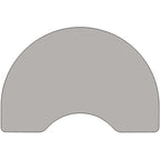 Flash Furniture Wren Mobile 48''W X 72''L Kidney Grey Hp Laminate Activity Table - Height Adjustable Short Legs
