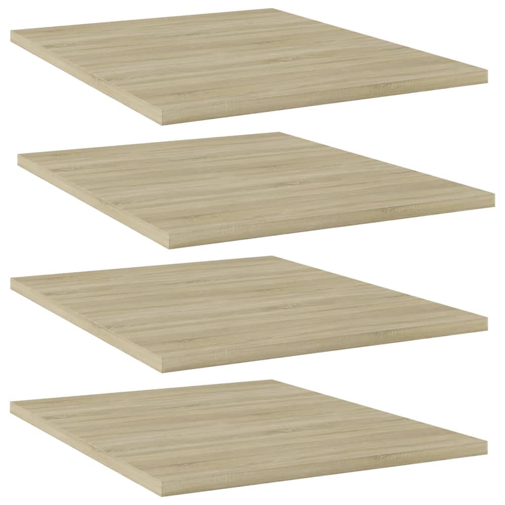 vidaXL 4 pcs Bookshelf Boards in Sonoma Oak - Modern Design Shelves from Engineered Wood - Easy Maintenance and Installation –15.7&quot;x19.7&quot;x0.6&quot;