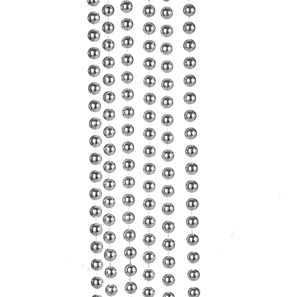 Kurt S. Adler Kurt Adler 15 Feet x 12 MM Silver Bead Garland, 15ft