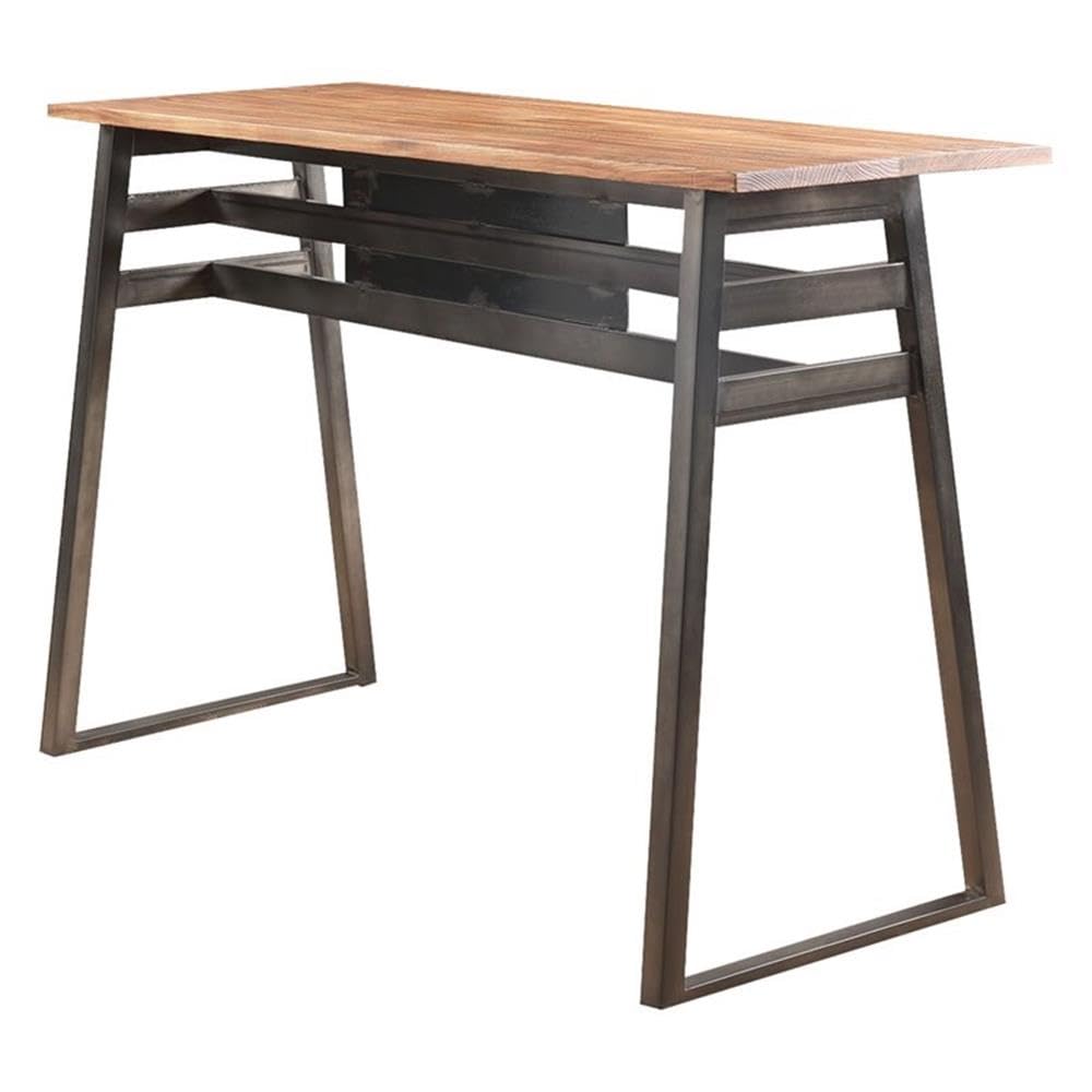 Acme Scarus Bar Table in Natural and Gunmetal