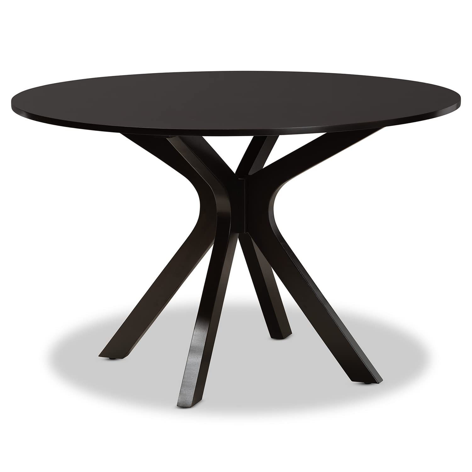 Baxton Studio Liese Modern and Contemporary Transitional Dark Brown Finished Wood 7-Piece Dining Set