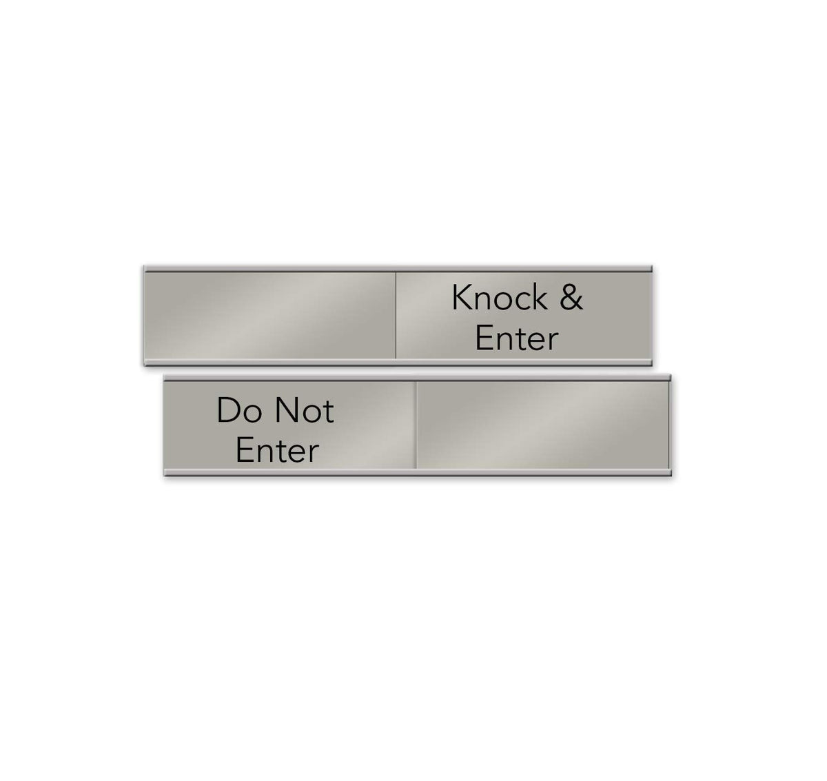 Do Not Enter/Knock & Enter Slider Sign, 6' X 1' - Made In The Usa!