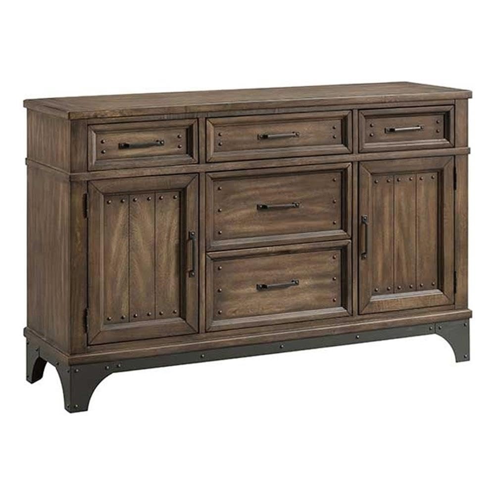 Intercon Whiskey River 2 Doors and 5 Drawers, Gun Powder Gray Sideboards