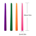 10 Inch Purple Taper Candles-Set Of 4 Tapered Candle, Tall Candlesticks,Home Dinner Candle, Party, Wedding, Halloween, Christmas