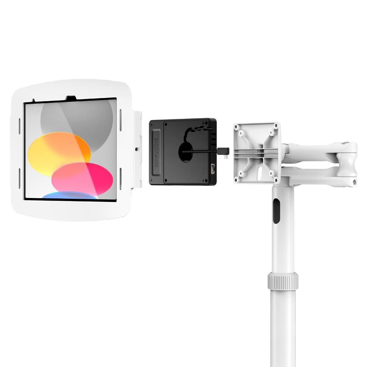 Ipad 10Th11Th (A16) Gen Space Enclosure Medical Rolling Cart Extended Plus Hub
