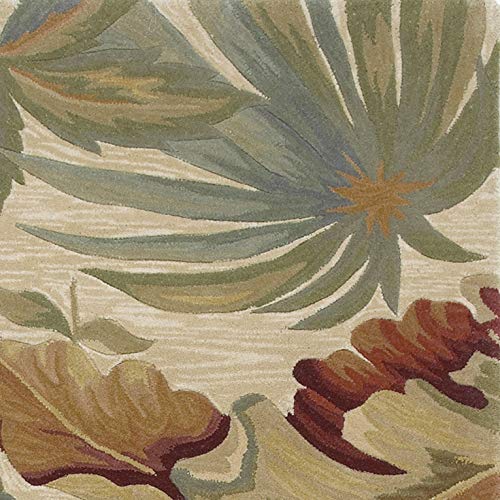 HomeRoots 102 X 138 Ivory Wool Rug