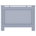 vidaXL Radiator Cover Anthracite, MDF with Water Base Lacquer Finish, Accommodates 44.1" x 7.5" x 32.1" Radiator Size, Modern Slatted Design